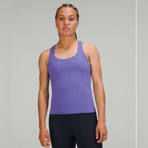 Lululemon Swiftly Tech Racerback Tank Top 2.0 Race Length Charged Indigo size 10